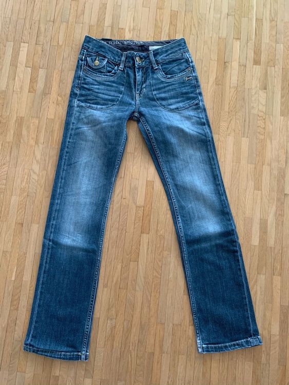 GARCIA Mädchen Jeanshose ‚510 Sara Superslim‘ – Schwarze Stone-Wash-Denim, Extra Schmale Passform, Verstellbarer Bund
