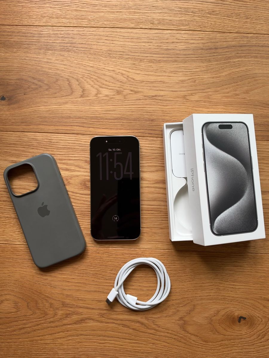 Apple Handys / Smartphones: Apple iPhone 15 Pro | 128 GB | Titanium Weiss – Gebraucht aus Root von jag_f6bw 2