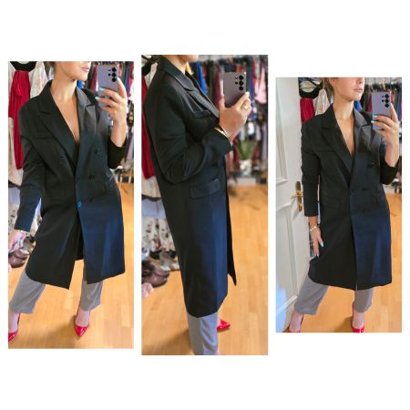 Schwarzer Damen Mantel, Gr. L/XL, Top Zustand !