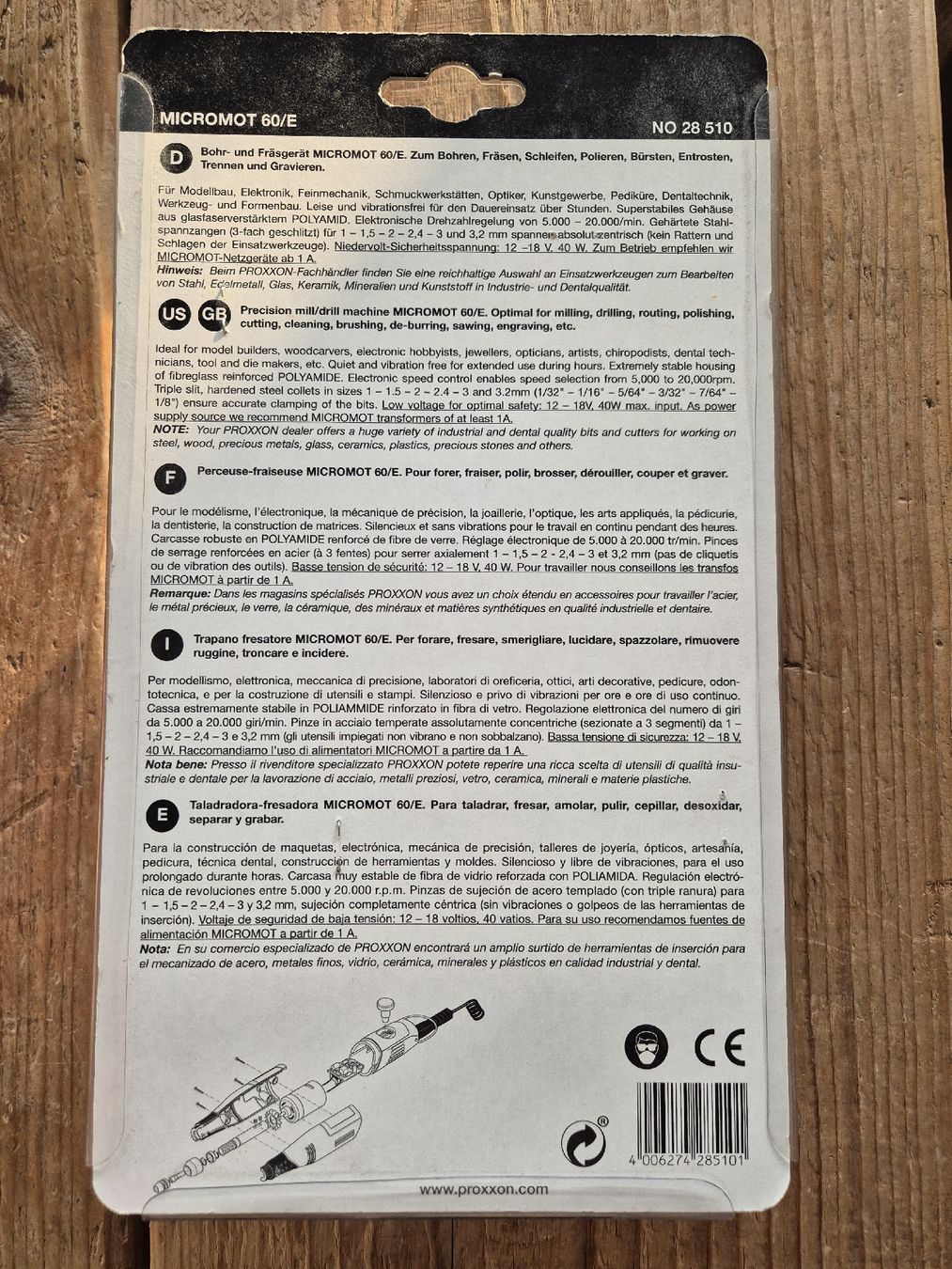 Alle Werkzeuge: Precision mill/drill machine MICROMOT 60/E – Neu und originalverpackt aus Lenzburg von wojcikar 1