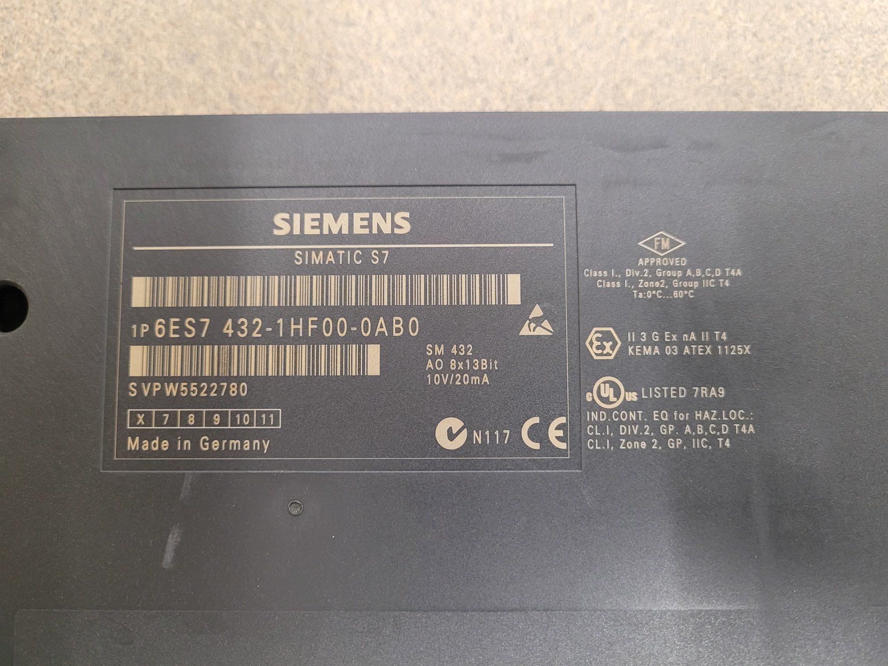 Siemens Componenti elettronici: Siemens Simatic S7 6ES7 432-1HF00-0AB0 – Usato da Vitznau venduto da Vitznau84 1