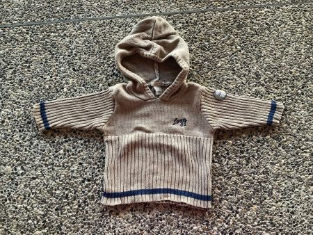 Kapuzen Strickpullover / Hoodie, Gr. 74