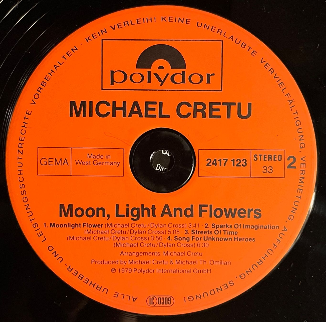 Vinyles: MICHAEL CRETU - MOON, LIGHT & FLOWERS - 33 Tours – D'occasion à Bussigny par vinyl-pas-cher 3