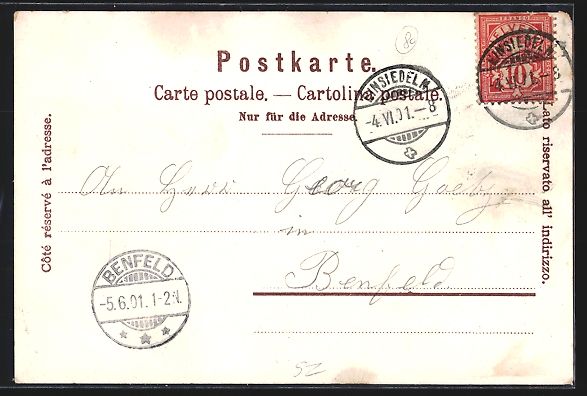 Cartoline postali: Litho Einsiedeln, Wallfahrtskirche, Gnad – Usato da Berlin venduto da bartko-reher 1
