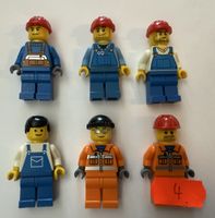 6 Stück Lego Figuren Bauarbeiter