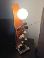 Table lamp with natural elements, unique design