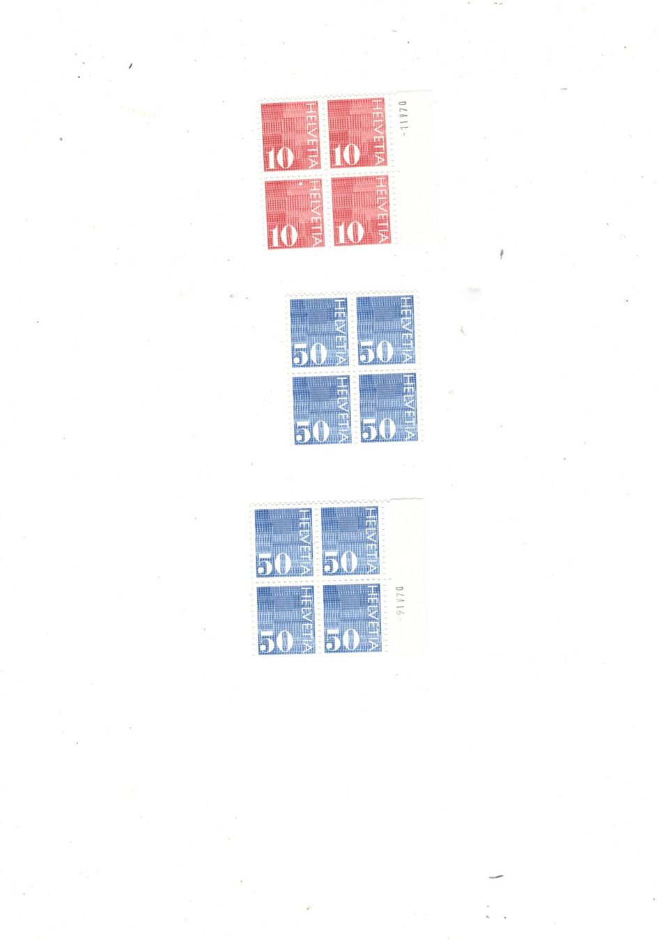 Alle Briefmarken: Briefmarken mit Kontrollnummer Schweiz postfrisch 4er Block – Neu (gemäss Beschreibung) aus Widnau von Seppl480 1