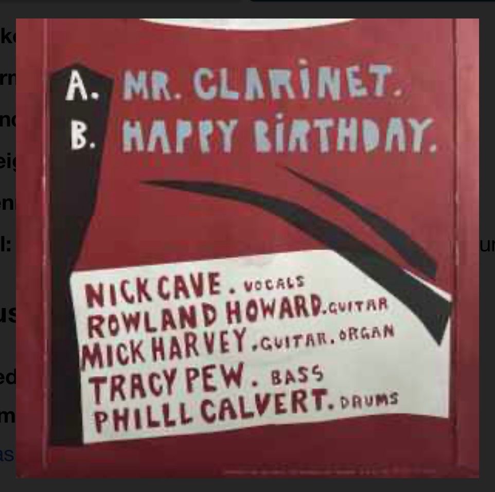 Vinyles: The Birthday Party ‎– Mr. Clarinet – D'occasion à Aadorf par Assyrian-Bazar 1