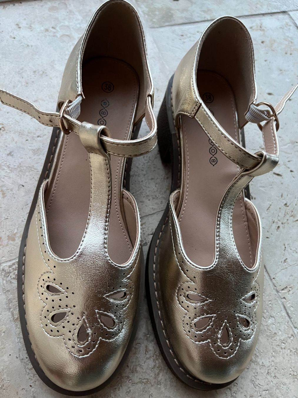Damenschuhe: Chaussures en cuir doré 38 BONOBO – Neu (gemäss Beschreibung) aus Seiry von vanille08 6