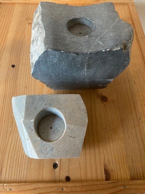 Portacandele: Speckstein Teelichter-Kerzenständer, Handgemacht – Nuovo (secondo la descrizione) da Staufen venduto da kugellagerverkauf