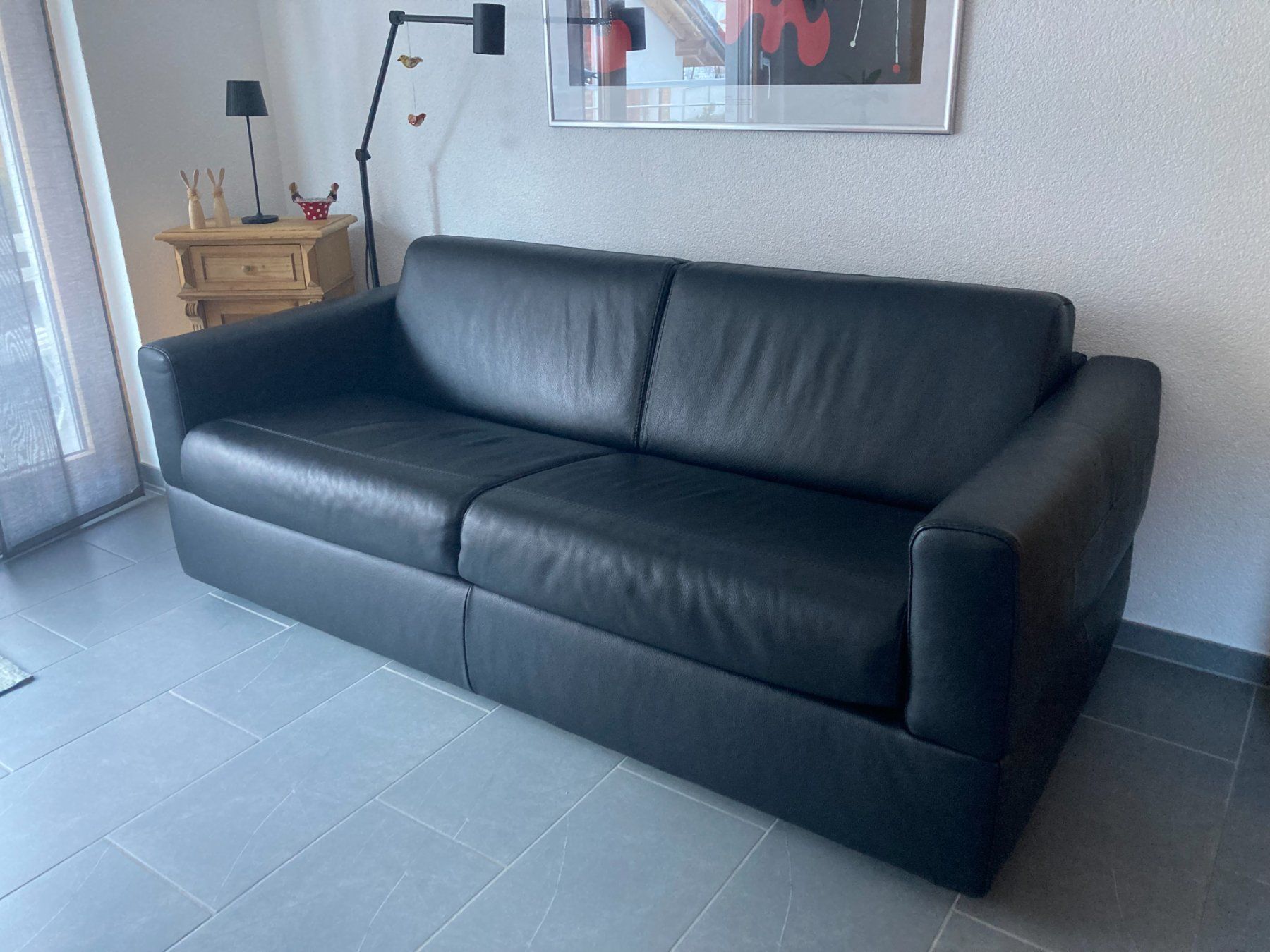 Divani: Ledersofa / Bettsofa, echtes Leder – Usato da Wiler (Lötschen) venduto da pare2012 1