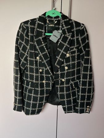 Zebra Blazer Tweed schwarz Gr. L
