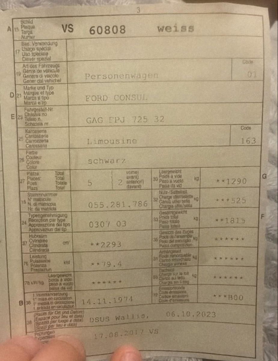 Ford Autos: Ford Consul 1974 – Gebraucht aus susten von Timijy 2