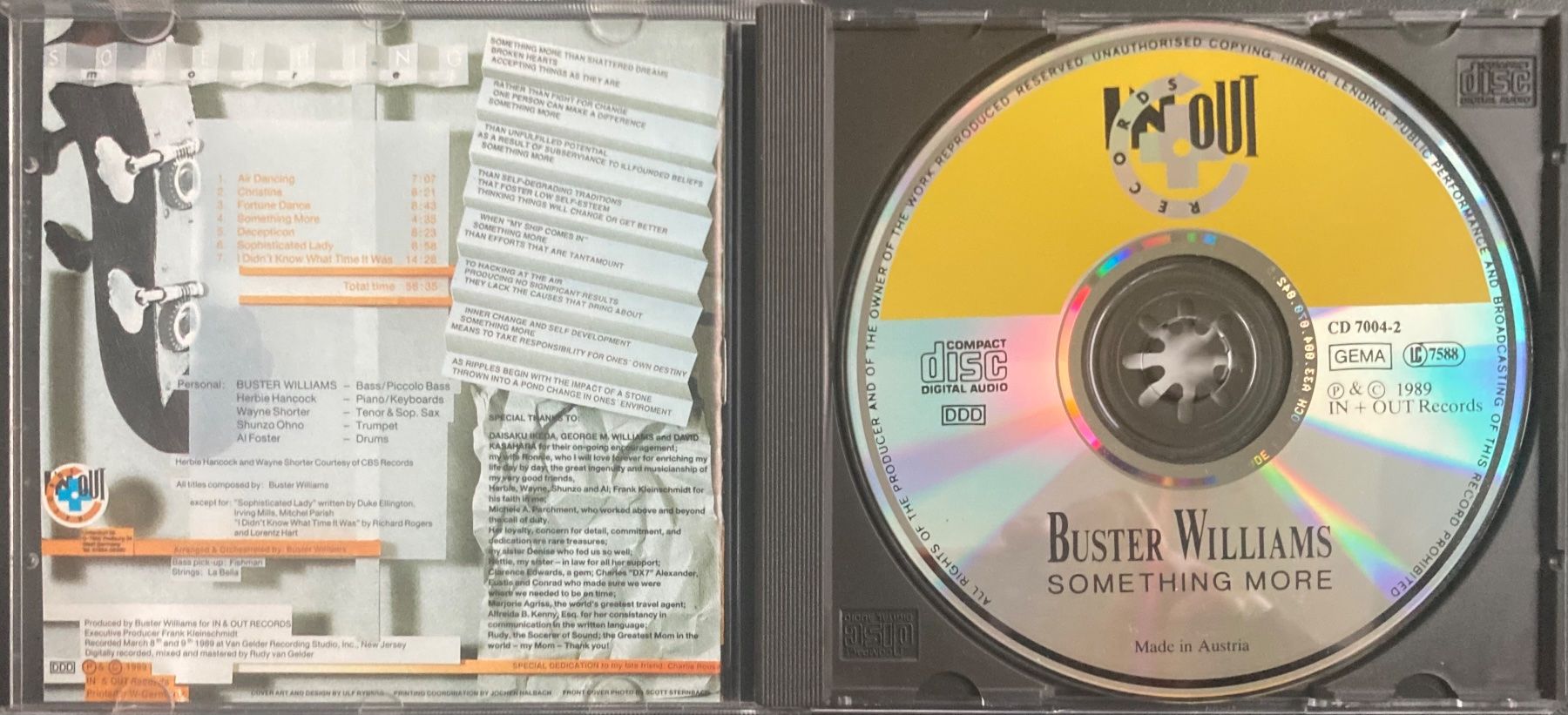 CDs: BUSTER WILLIAMS - SOMETHING MORE – Gebraucht aus Poliez-Pittet von Newtown-Records 2
