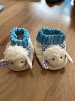 Babyschuhe Schaf Motiv blau weiss weich guter Zustand
