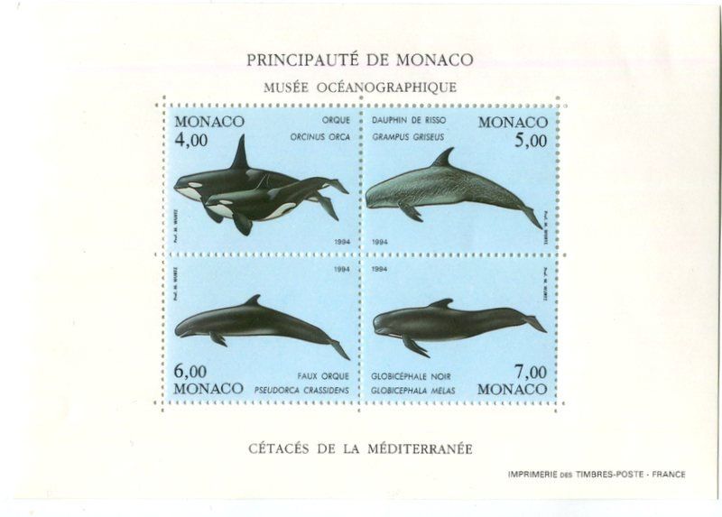 Tous les timbres: Block "Wale". Monaco.. – Neuf avec emballage d'origine à Basel par Butsch5