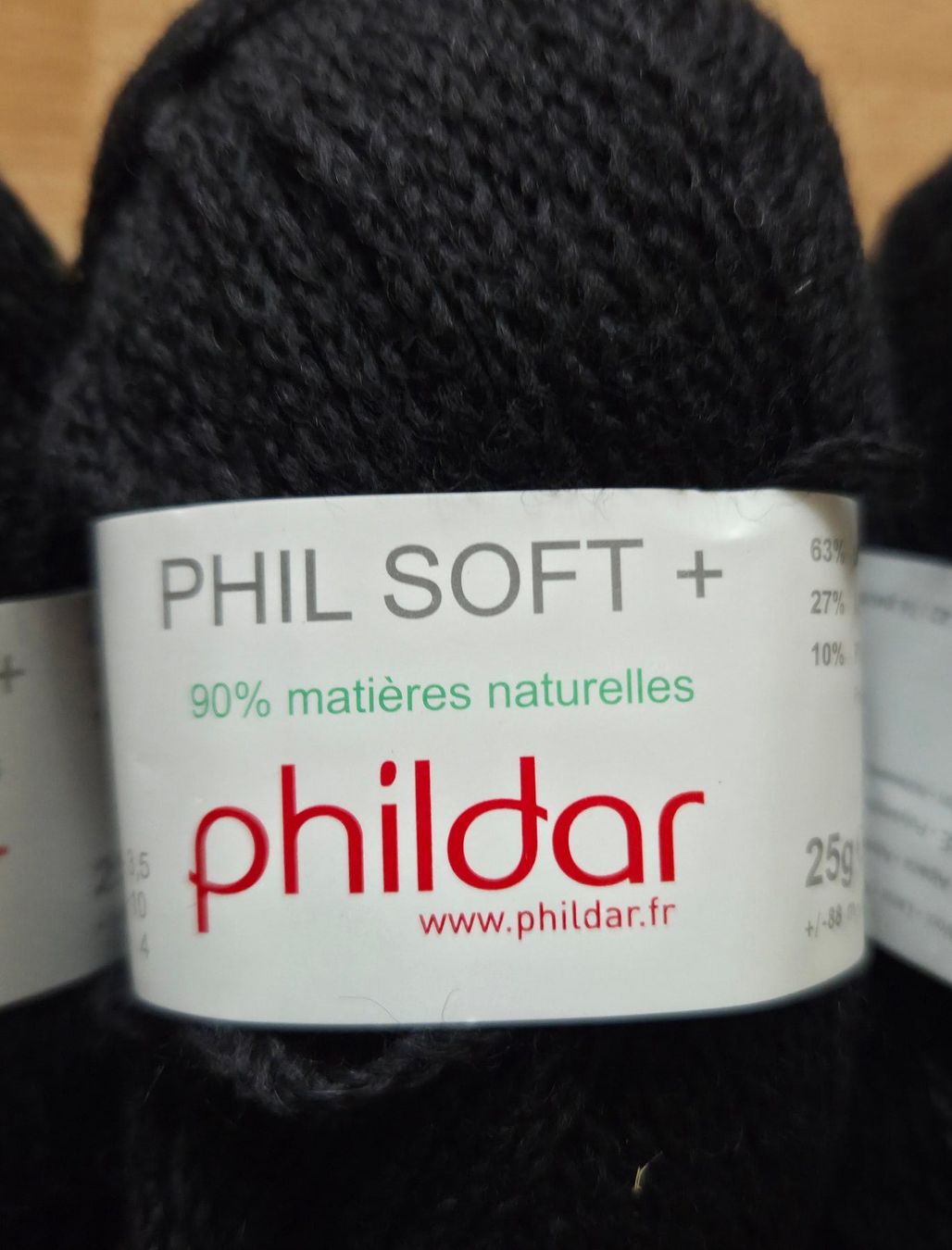 Lana: 7 Knäuel Wolle schwarz Phil Soft – Nuovo e nell'imballaggio originale da Gossau SG venduto da oreliefredy 1