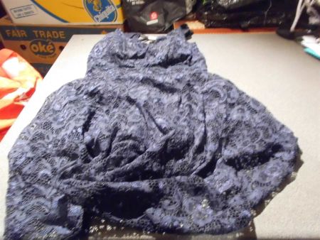 Kleid ca. Grösse 34/36, dunkelblau, Spitzen