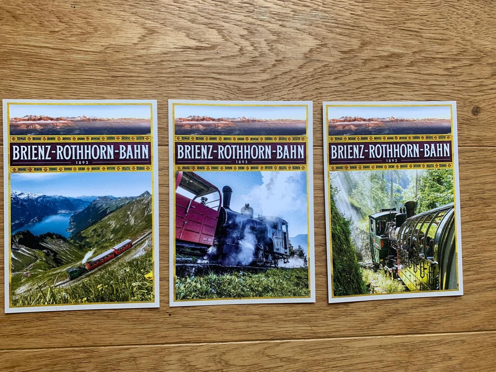 Cartoline postali: 3 er Set Postkarten Brienz Rothorn Bahn – Usato da Grossdietwil venduto da fab_8bdy