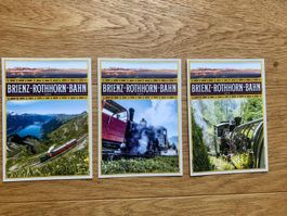3 er Set Postkarten Brienz Rothorn Bahn