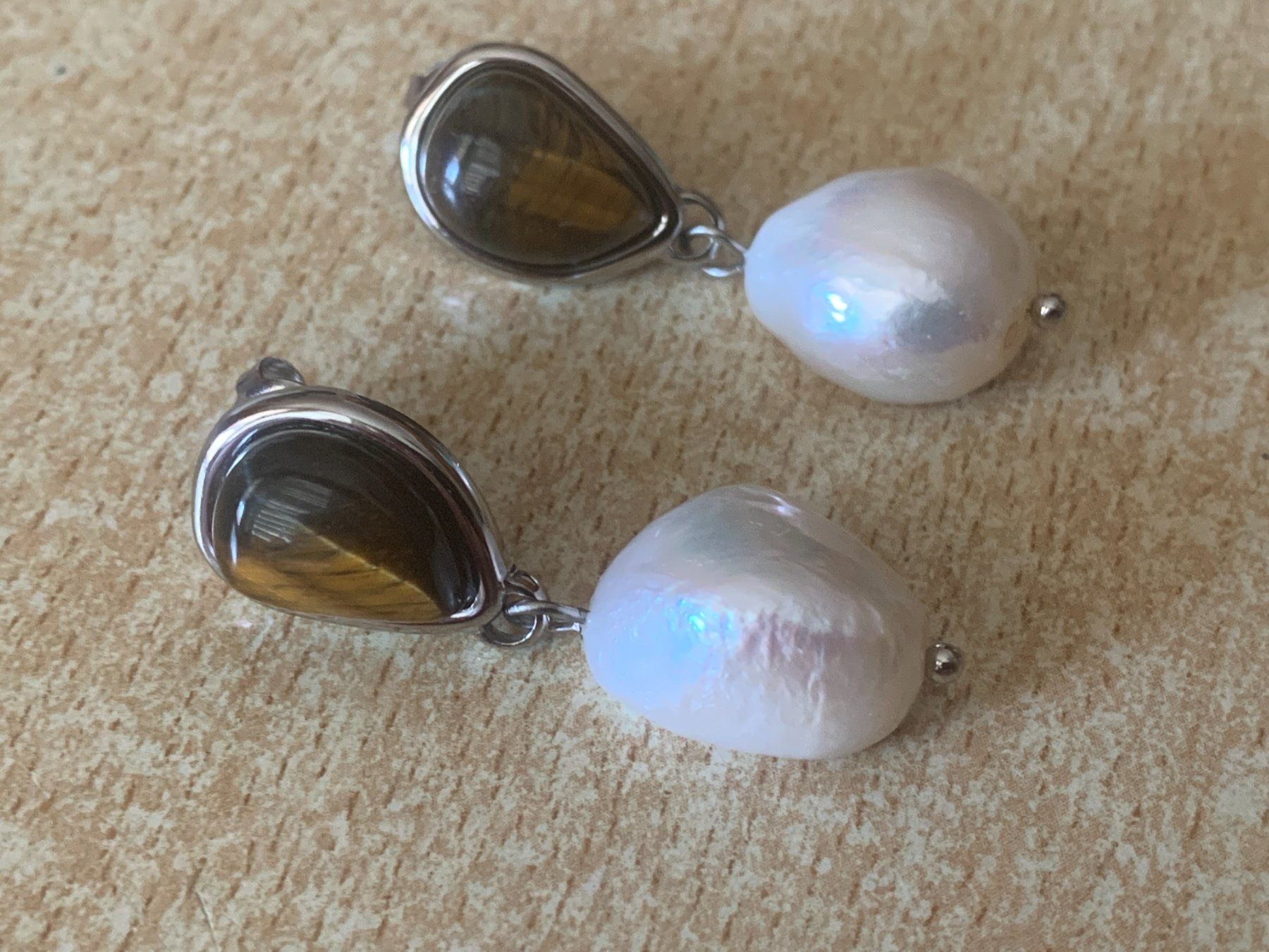 Purelei Boucles d'oreille: Purelei Tiger's Eye Perlenohrringe – D'occasion à Flums par finn1975