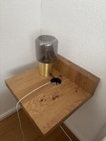 Nachttisch Eiche massiv geölt mit Kabeldurchlass