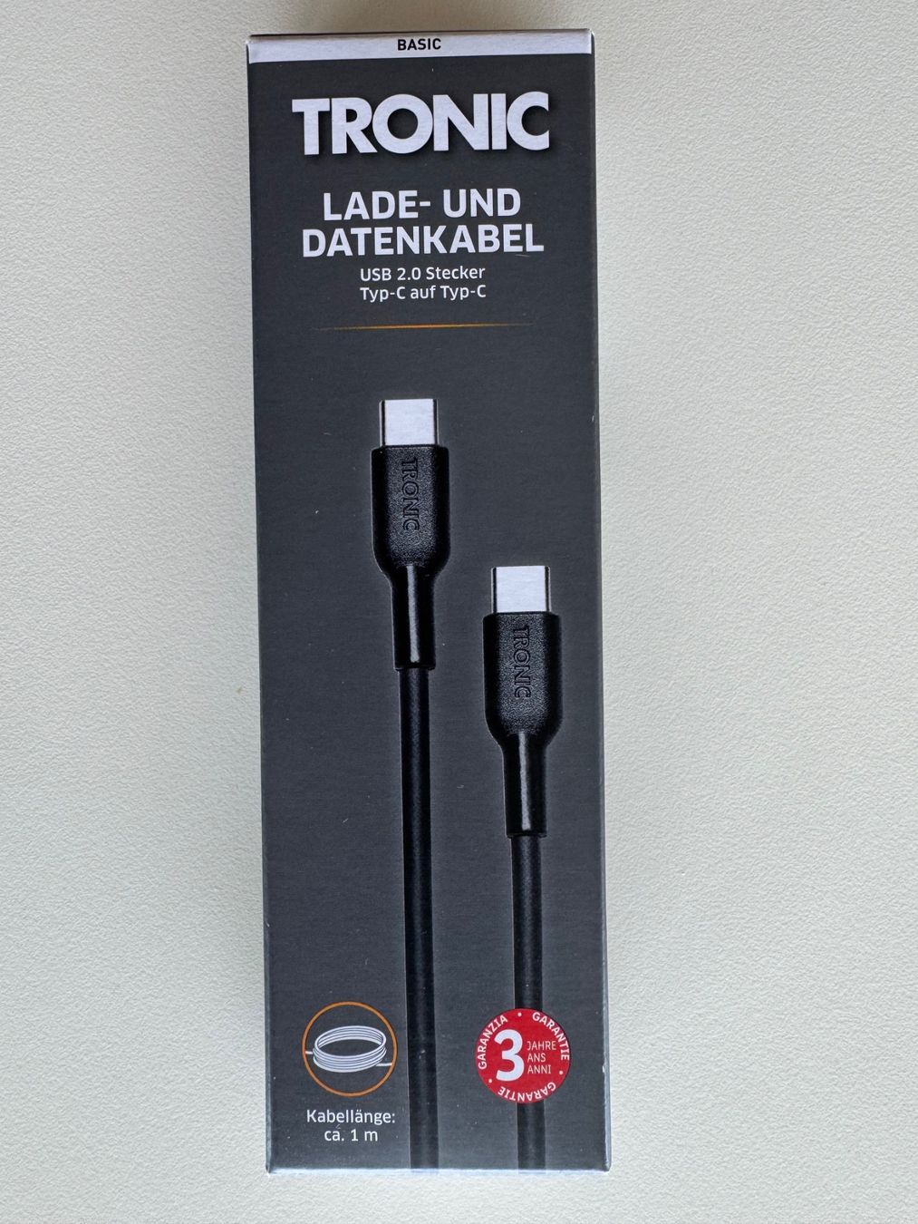 Cavi: Câble de charge, connecteur USB-C vers USB-C, 1m – Nuovo e nell'imballaggio originale da St-Gingolph venduto da GoldenKeys