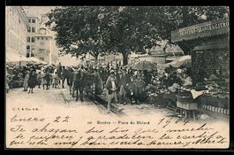 AK Genéve, Place du Molard, 1904