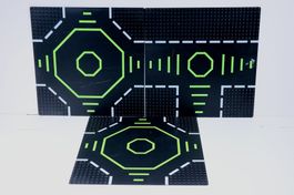 3 Stück Black Baseplate, Road