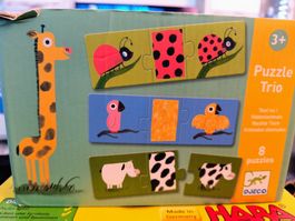 Djeco Puzzle Trio - Tierpuzzle für Kinder ab 3 Jahren