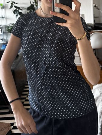 Massimo Dutti Polka Dot Top