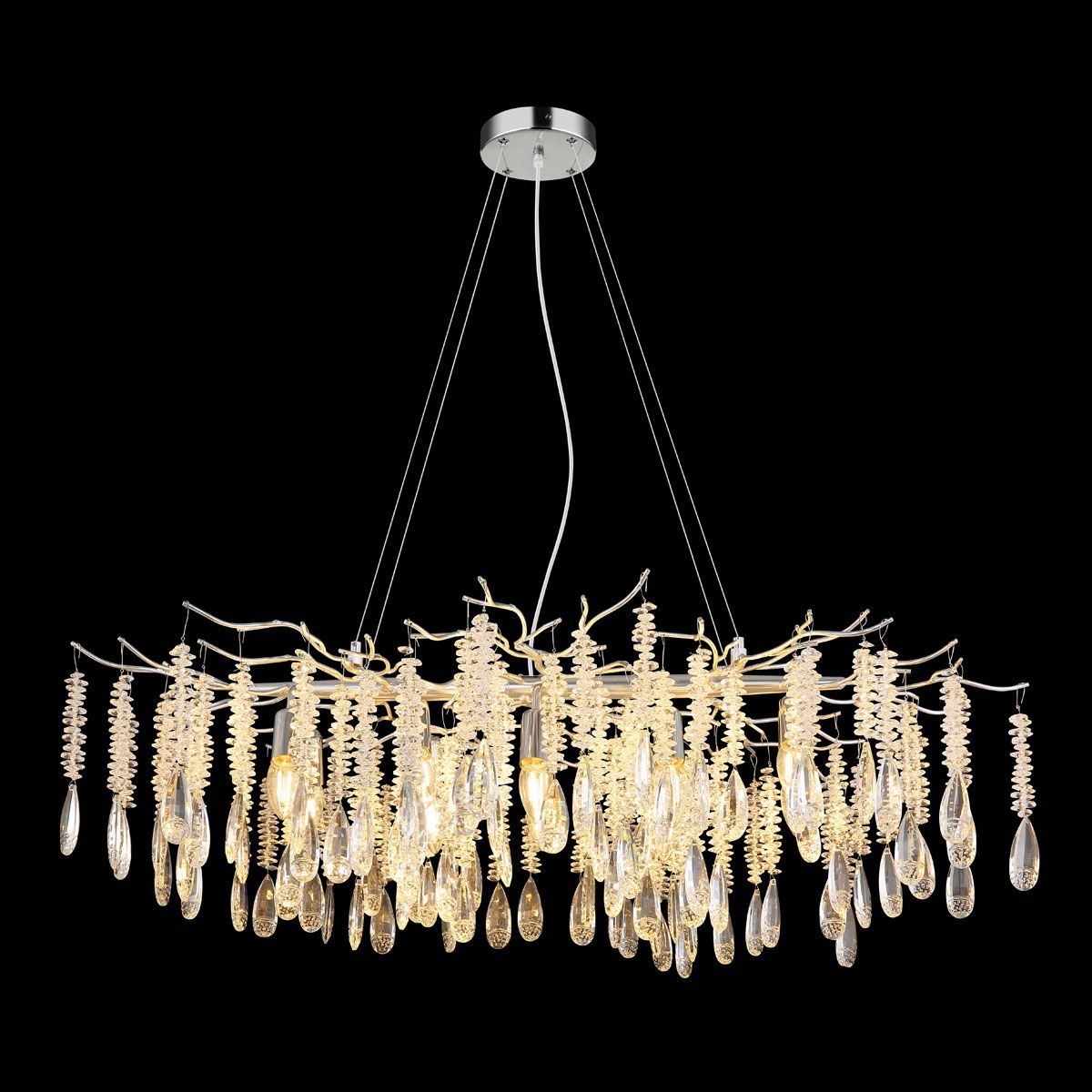 Lampadari & plafoniere: Pendelleuchte, Silber, 100 cm x 60 cm – Nuovo (secondo la descrizione) da Kreuzlingen venduto da Smart-Light 4