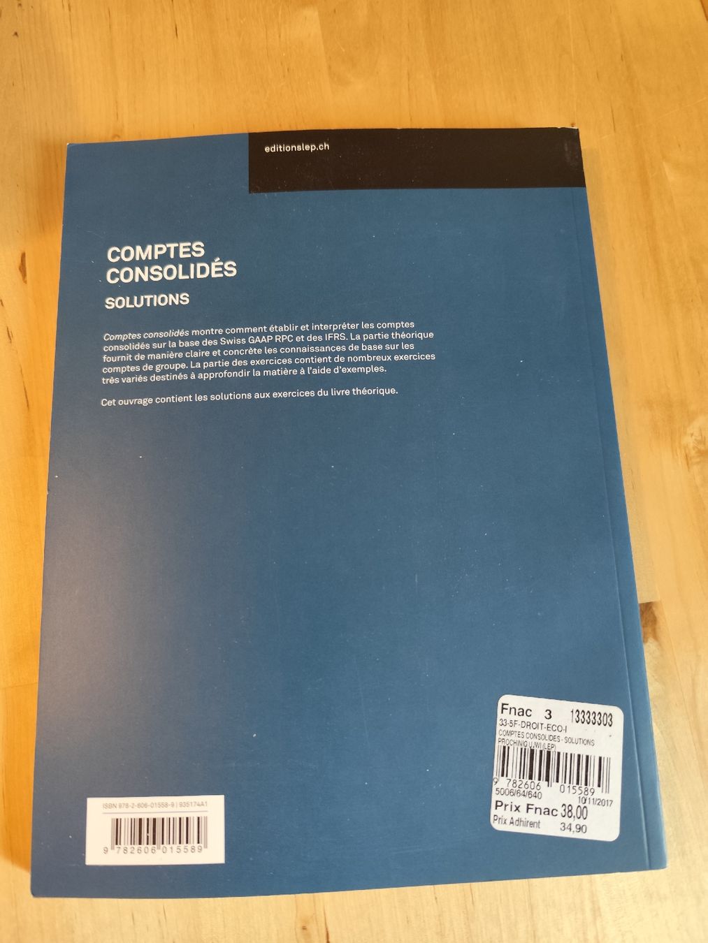 Libri: Livre Comptes Consolidés Solutions - État neuf – Nuovo (secondo la descrizione) da Lausanne venduto da legofan 1