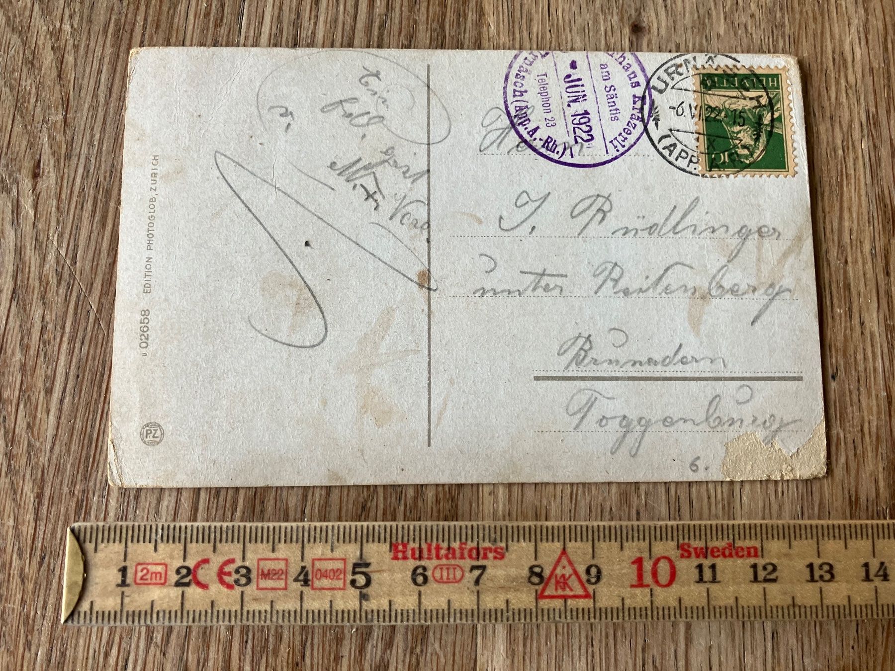 Cartoline postali: Antike Appenzeller Ansichtskarte – Usato da Waldstatt venduto da breitaxt 1