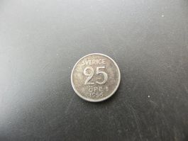 Schweden 25 Öre 1956 Silber 2.32 g