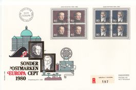 SBK 640 - 641 im 4er-Block FDC Grossbrief