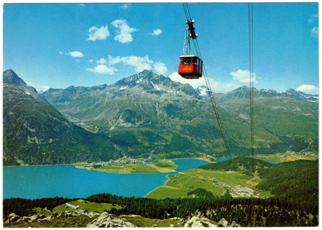 Ansichtskarten: Silvaplana - Luftseilbahn Corvatsch – Gebraucht aus Binningen von Mountainrider
