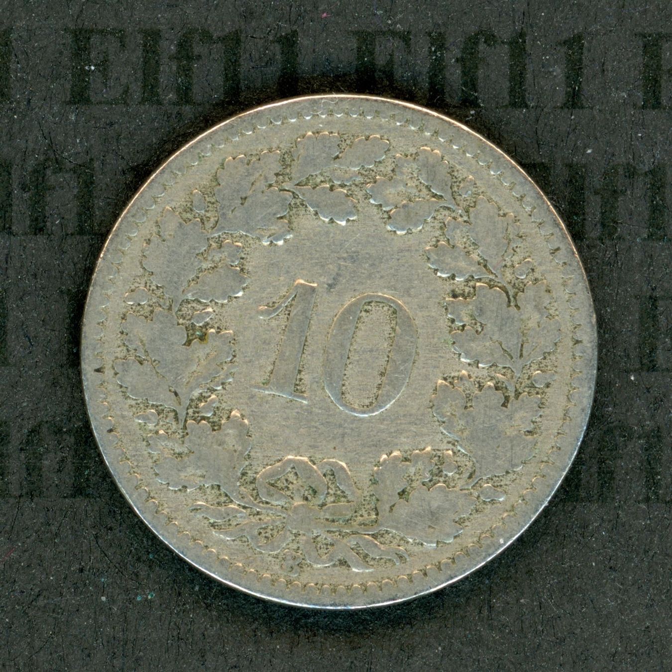 Tutti le monete: CHF___0.10 1885 s 10 Rappen – Usato da Widnau venduto da Elf11 1