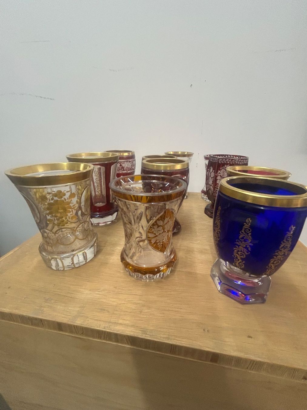 Verres: 11 böhmische Ranftgläser Taubenglas eher neuere Arbeit – D'occasion à Zürich par Levelart 4