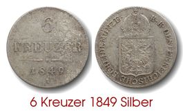 6 Kreuzer 1849A Lot 4