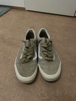 Sneaker Vans Old Skool beige Wildleder getragener Zustand