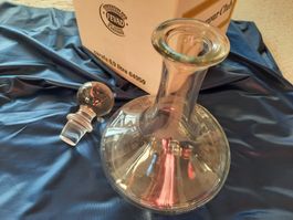Dekantierflasche mit Zapfen; Glas, Höhe 21cm, neu