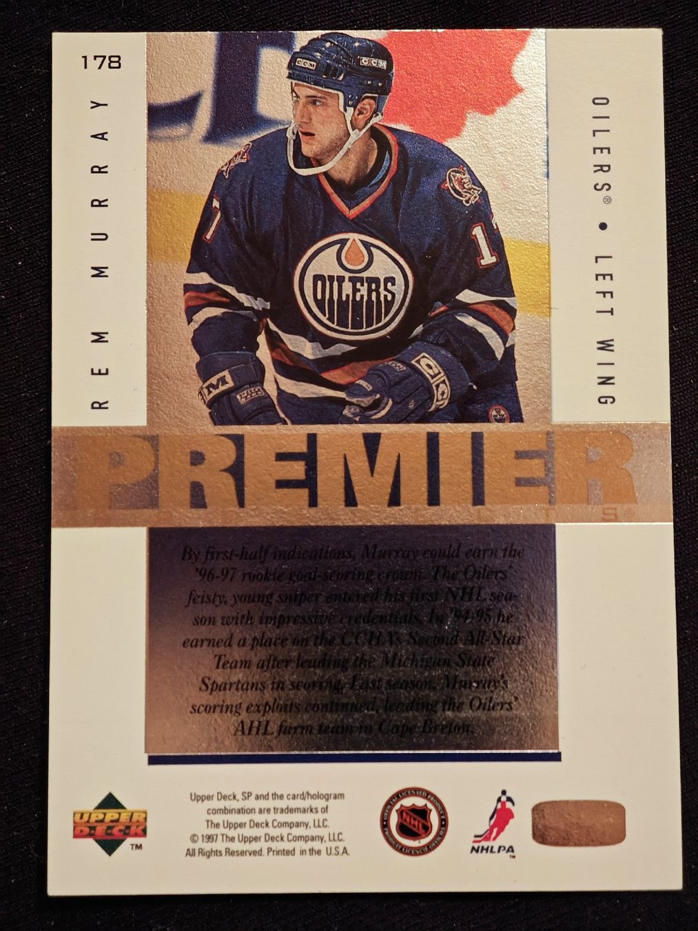 NHL Carte collezionabili: Rem Murray 1997-98 Upper Deck SP Premier #178 NHL – Usato da Dübendorf venduto da KB85_STORE 1