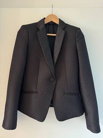 Elegantes schwarzes Jackett, Grösse 34/36, tailliert,wie neu