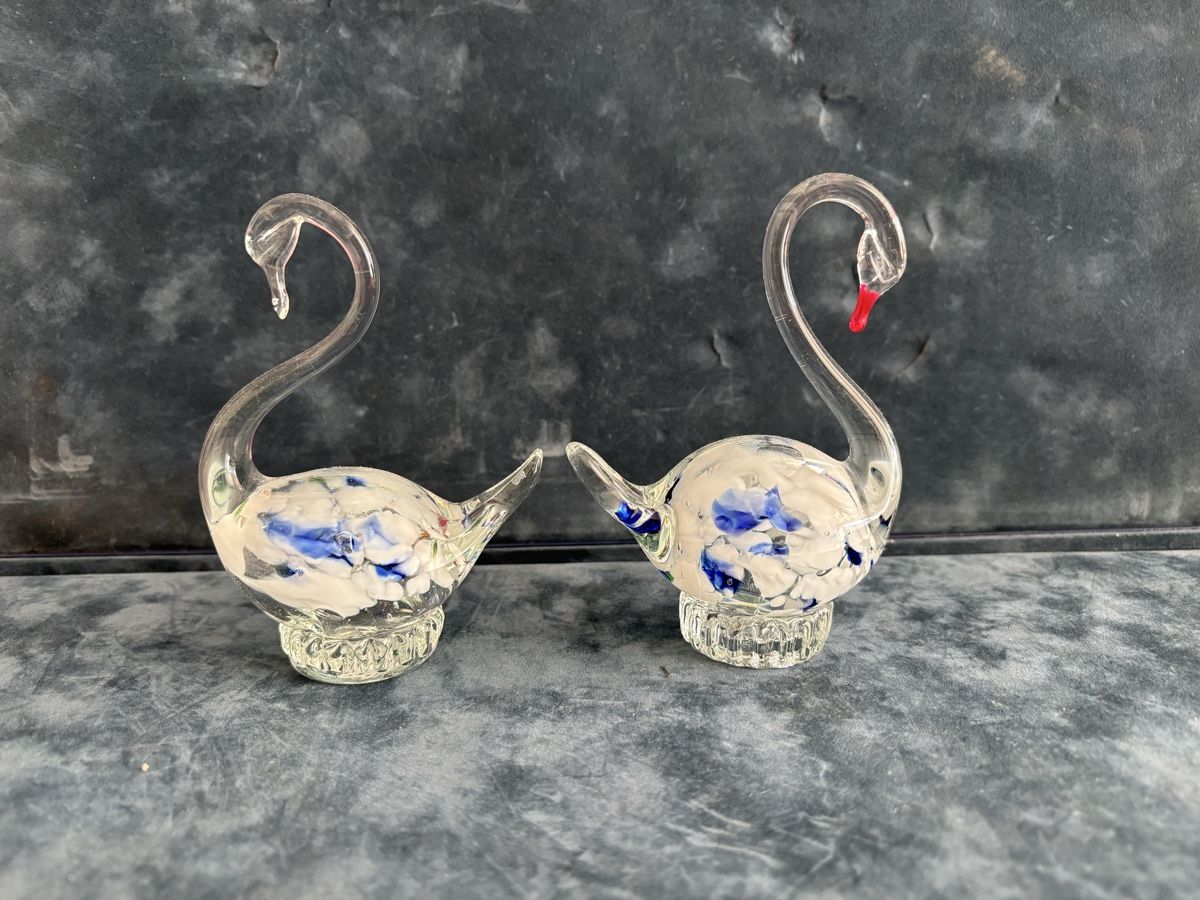Bicchieri: Zwei wunderschöne Glas Schwäne – Usato da Flums venduto da Limatools 1