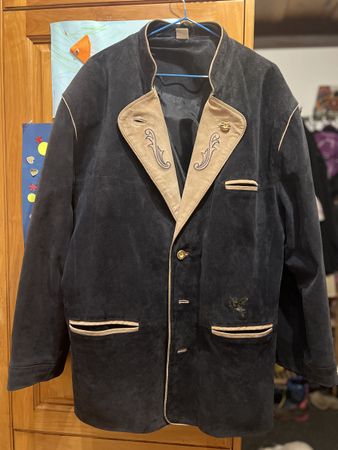 Echt Leder Tracht Jacke, Grösse 54