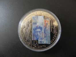 Medaille Banknote 100 Franken 1995 Giacometti