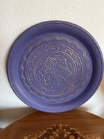 Dekorativer Metallteller Lila oder Violet mit gold