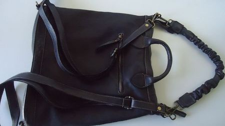 Schwarze Handtasche / Rucksack aus Leder - Top Zustand!
