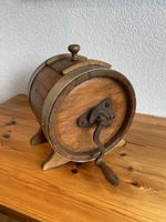 Antike Buttermaschine aus Holz, Fassdesign, Rarität!